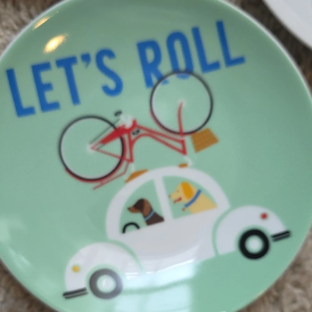 Pier 1 Assorted Appetizer Plates - Beach/Dog Themed Set Of 4